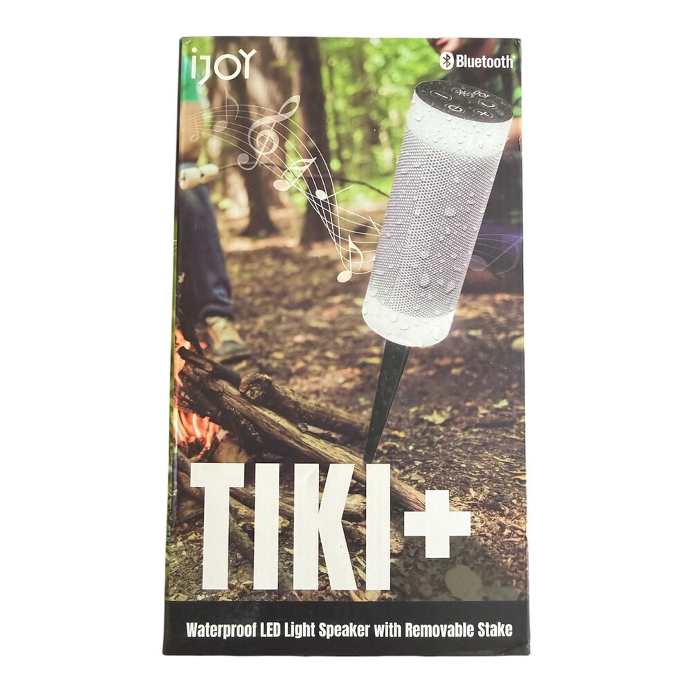 iJOY TIKI+ Waterproof Bluetooth LED Light Speaker Removable Stake FM Radio NEW